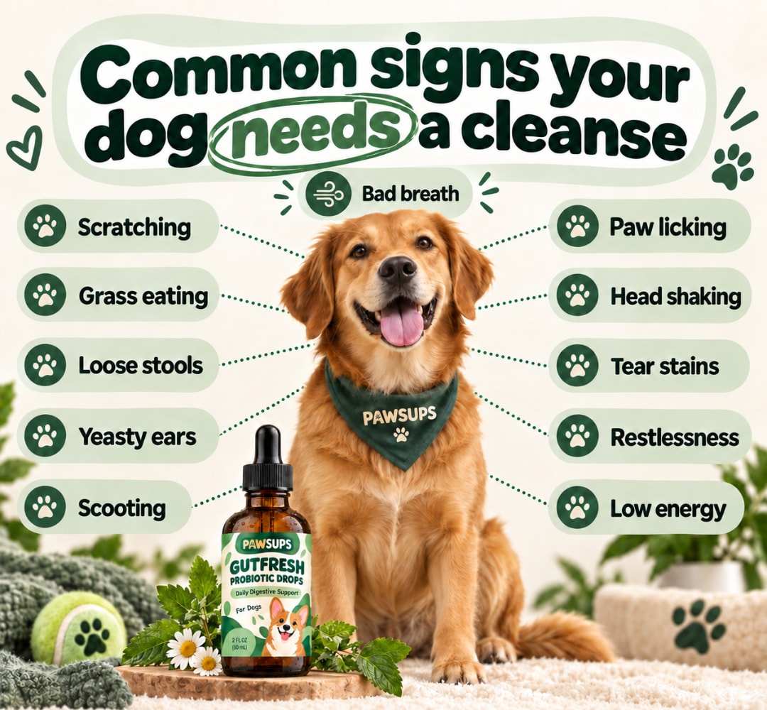 Common signs your dog could use a gut cleanse, around a golden retriever
